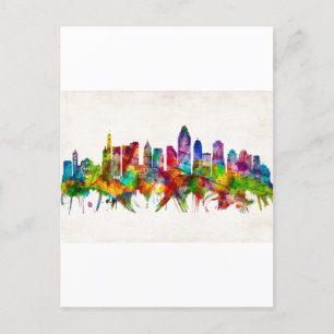 Cartes Pour Fêtes Annuelles Cinnati Ohio Skyline