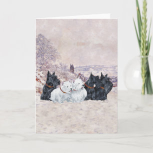 Cartes Pour Fêtes Annuelles Cinq d'hiver