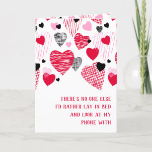 Cartes Pour Fêtes Annuelles Citation amusante pour Mari Red Hearts Valentine's