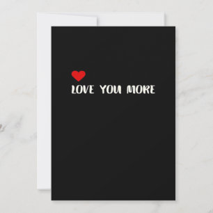 Cartes Pour Fêtes Annuelles Citation d'amour minimaliste Je t'aime plus