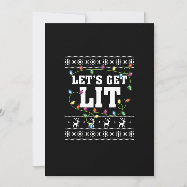 Cartes Pour Fêtes Annuelles Citation de conception de Noël - Allumons la fête (Devant)