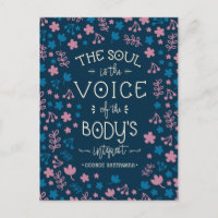 Citation de George Santayana - l'âme est la voix