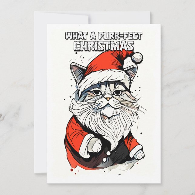 Cartes Pour Fêtes Annuelles Citation de Noël drôle mignonne Whimsical Père Noë (Devant)