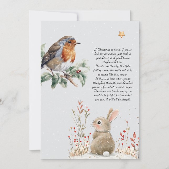 Cartes Pour Fêtes Annuelles Citation de Noël "Tout ira bien" (Devant)