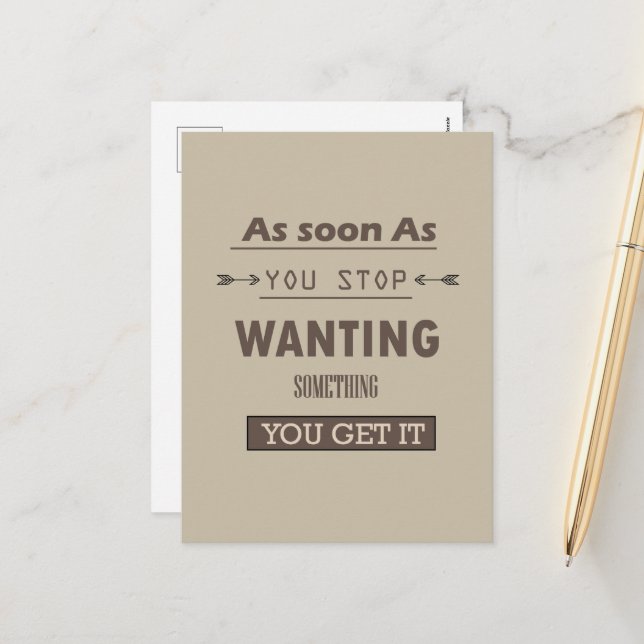 Cartes Pour Fêtes Annuelles Citation de vie motivante (Devant/Arrière en situation)