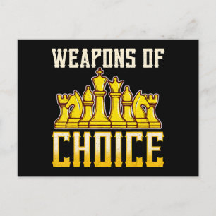 Cartes Pour Fêtes Annuelles Citation D'Échecs Armes De Choix Joueur D'Équipe D