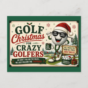 Cartes Pour Fêtes Annuelles Citation drôle de Noël pour golfeurs