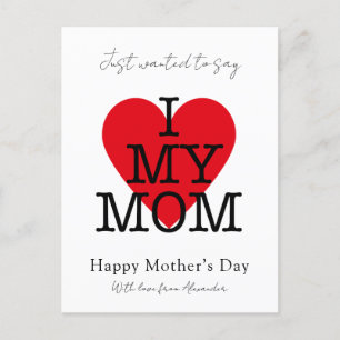 Cartes Pour Fêtes Annuelles Citation pour la fête des mères j'aime ma maman cœ