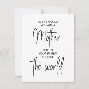 Cartes Pour Fêtes Annuelles Citation pour maman, cadeau pour la fête des mères