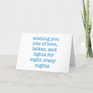 Cartes Pour Fêtes Annuelles Citation simple et drôle de Hanukkah Citation de m
