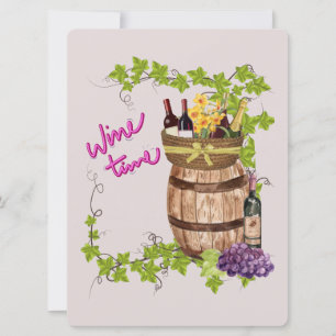 Cartes Pour Fêtes Annuelles Citations de design de vin