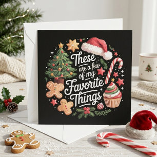 Cartes Pour Fêtes Annuelles Citations de Noël sur les choses favorites de fête
