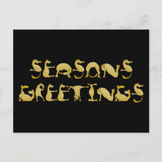 Cartes Pour Fêtes Annuelles Citations de saison flexi poney (Devant)