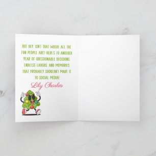 Cartes Pour Fêtes Annuelles Citations drôles de Noël personnalisées pour les a