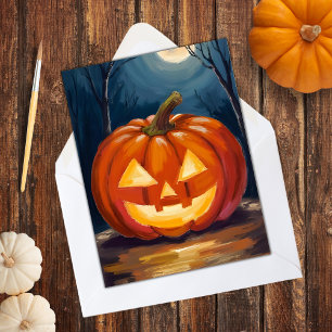 Cartes Pour Fêtes Annuelles Citrouille de Jack-O-Lantern d'Halloween