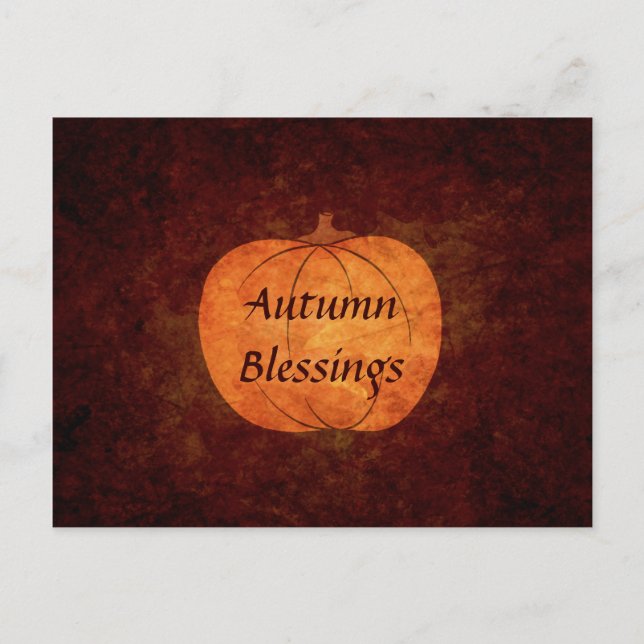 Cartes Pour Fêtes Annuelles Citrouille de Thanksgiving (Devant)