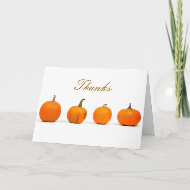 Cartes Pour Fêtes Annuelles Citrouille moderne simple donnerMerci Thanksgiving (Devant)