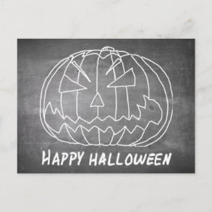 Cartes Pour Fêtes Annuelles Citrouille pour Halloween 5 aspect tableau noir