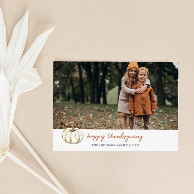 Cartes Pour Fêtes Annuelles Citrouille Thanksgiving Photo (Créateur téléchargé)