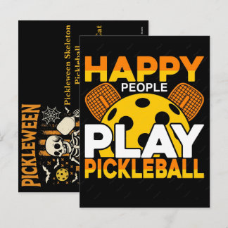 Cartes Pour Fêtes Annuelles Citrouilles de Halloween de Pickleween Skeleton Pi