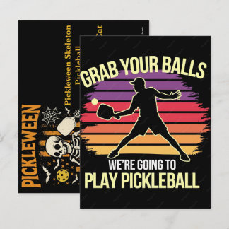 Cartes Pour Fêtes Annuelles Citrouilles de Halloween de Pickleween squelette p