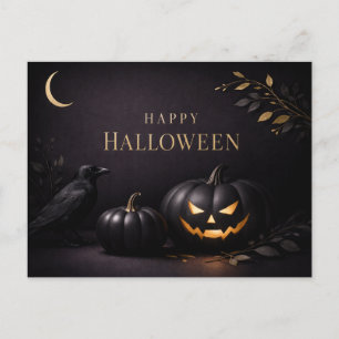Cartes Pour Fêtes Annuelles Citrouilles de pompe noire Halloween