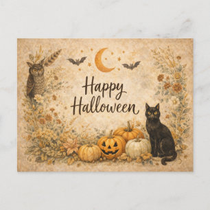Cartes Pour Fêtes Annuelles Citrouilles Florales Vintage Boho Halloween