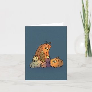 Cartes Pour Fêtes Annuelles Citrouilles heureuses avec bougies