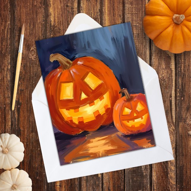 Cartes Pour Fêtes Annuelles Citrouilles Jack-O-Lantern Halloween (Créateur téléchargé)