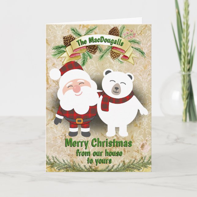 Cartes Pour Fêtes Annuelles Clan MacDougall Tartan Plaid Christmas (Devant)