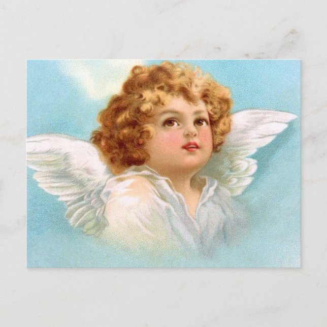 Cartes Pour Fêtes Annuelles Clapsaddle : Ange avec du charme de nouvelle année (Devant)
