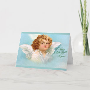 Cartes Pour Fêtes Annuelles Clapsaddle : Charmante Ange du Nouvel An