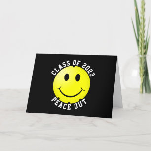 Cartes Pour Fêtes Annuelles Classe De Graduation De 2025 Peace Out Colorful Gr