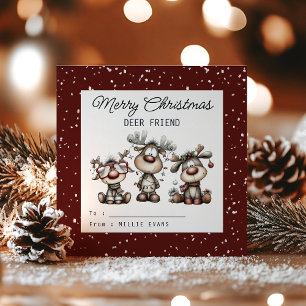 Cartes Pour Fêtes Annuelles Classe de maternelle thème cerf