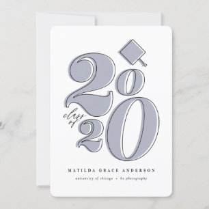 Cartes Pour Fêtes Annuelles Classe graphique audacieuse de 2020 graduation fai