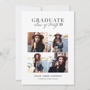 Cartes Pour Fêtes Annuelles Classe moderne de 2019 de graduation photo faire-p