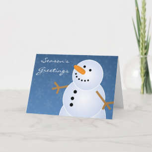 Cartes Pour Fêtes Annuelles Classic Holiday Snowman Christmas