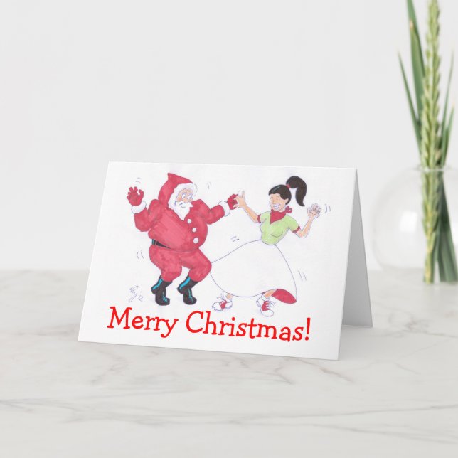 Cartes Pour Fêtes Annuelles Classique 1950s Jive Dancing Christmas card (Devant)