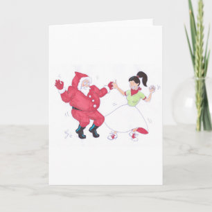 Cartes Pour Fêtes Annuelles Classique des années 1950 Jive Dancing Christmas