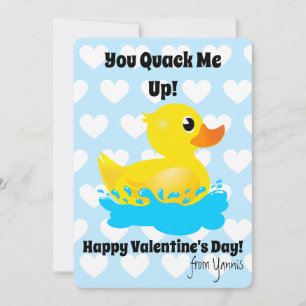 Cartes Pour Fêtes Annuelles Classmates Cute "You Quack Me Up!" Rubber Duck