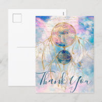 Classy Gold Dreamcatcher Rainbow Clouds Sky design
