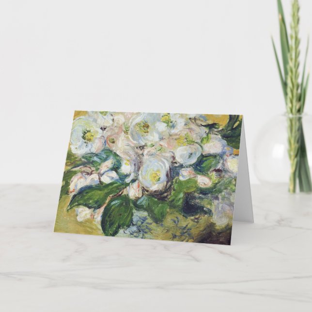 Cartes Pour Fêtes Annuelles Claude Monet - Roses de Noël (Devant)