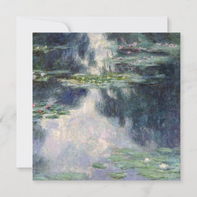 Cartes Pour Fêtes Annuelles Claude Monet - Water Lilies, 1907 (Devant)
