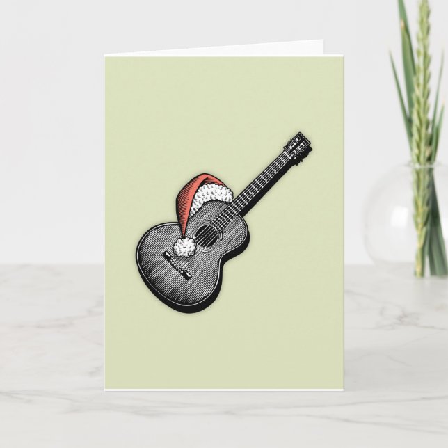 Cartes Pour Fêtes Annuelles Claus acoustique (Devant)