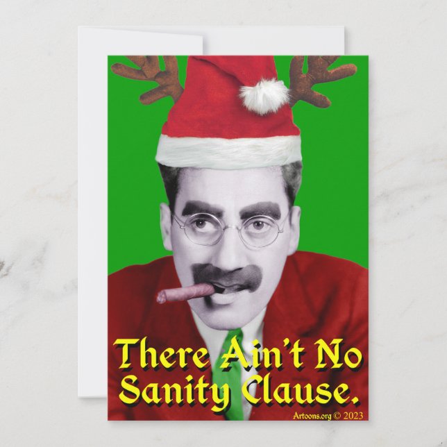 Cartes Pour Fêtes Annuelles Clause Sanity (Devant)