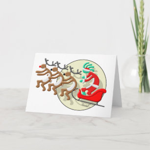 Cartes Pour Fêtes Annuelles Clause Santa Kokopelli