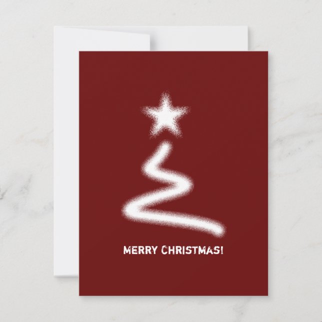 Cartes Pour Fêtes Annuelles Clean White Entreprise QR Code Arbre de Noël (Devant)