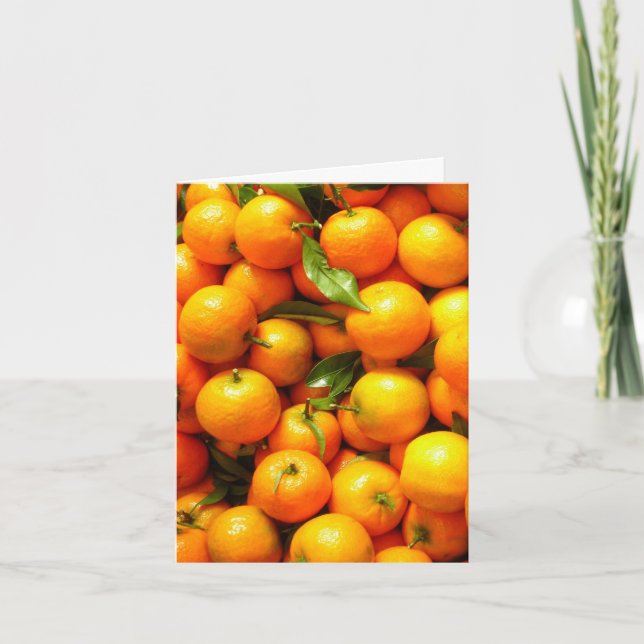 Cartes Pour Fêtes Annuelles Clémentines Nice au marché de fruit (Devant)