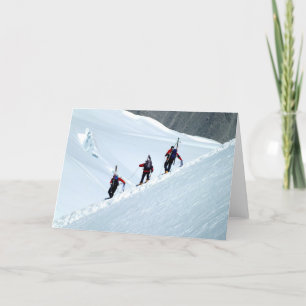 Cartes Pour Fêtes Annuelles Climbers, Mont Blanc, France