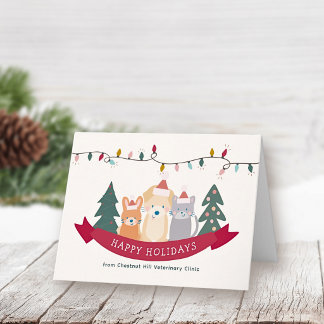 Cartes Pour Fêtes Annuelles Clinique vétérinaire pour animaux Entreprise de so